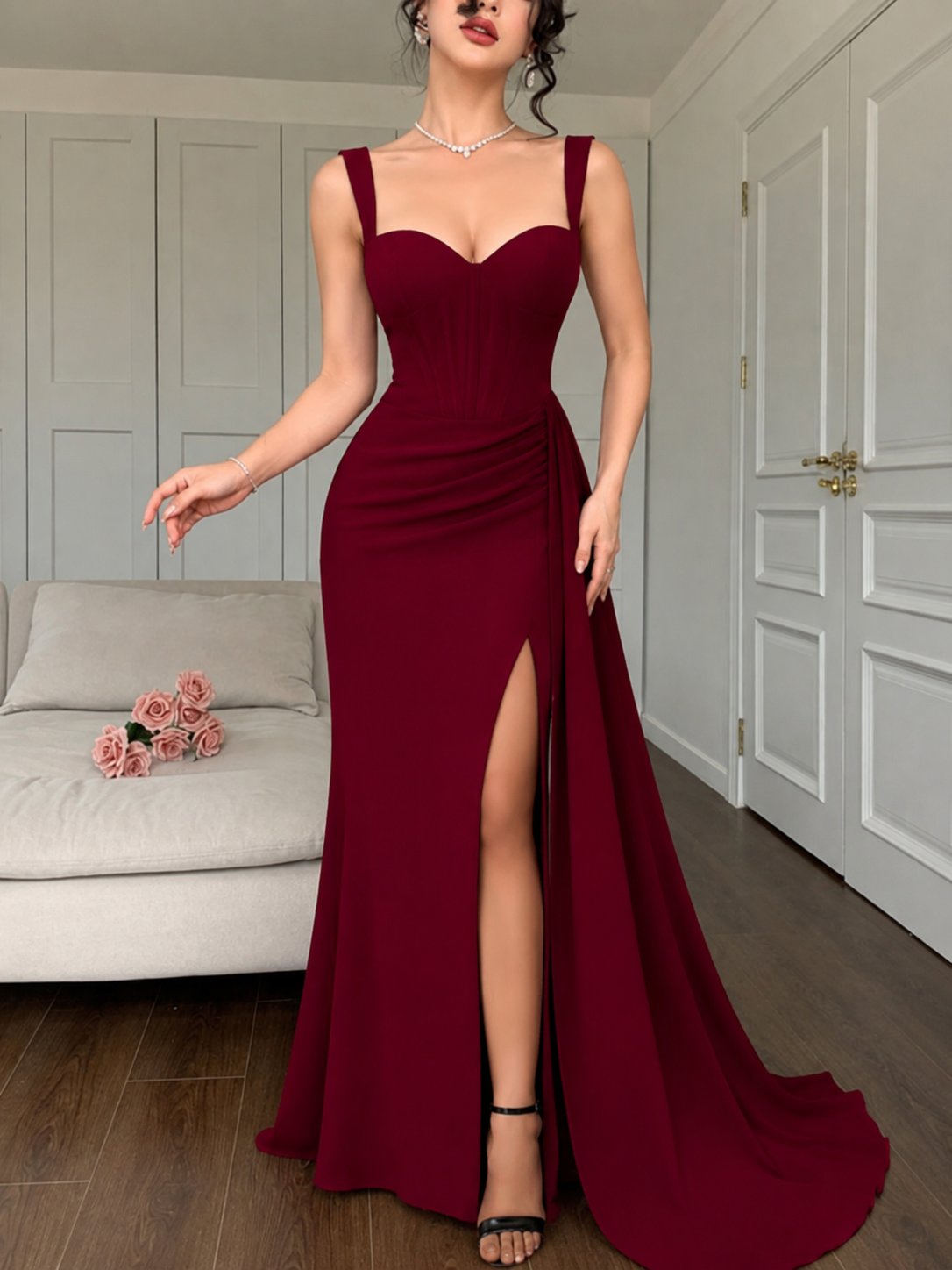 فستان سهرة بتصميم ملكي أنيق — 1
