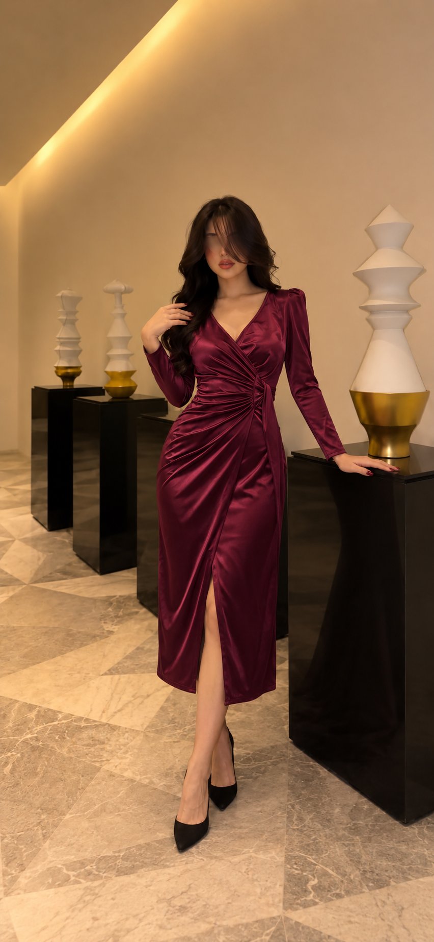 فستان سهرة ماروني مميز — 2