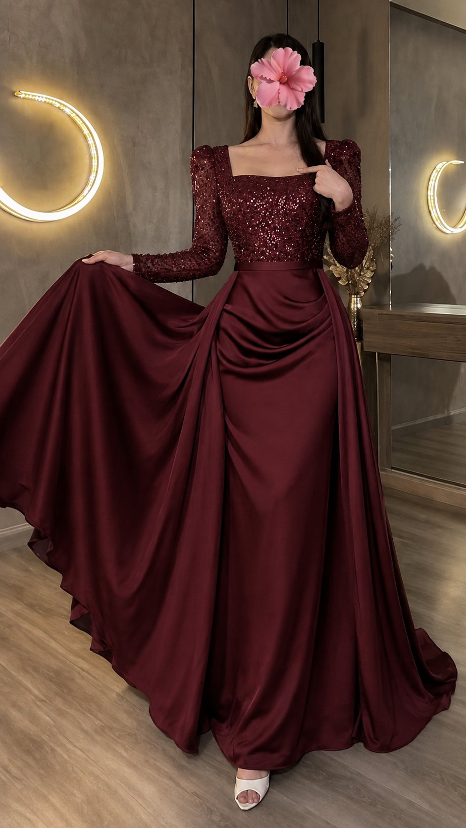 فستان سهرة ماروني ترندي — 3