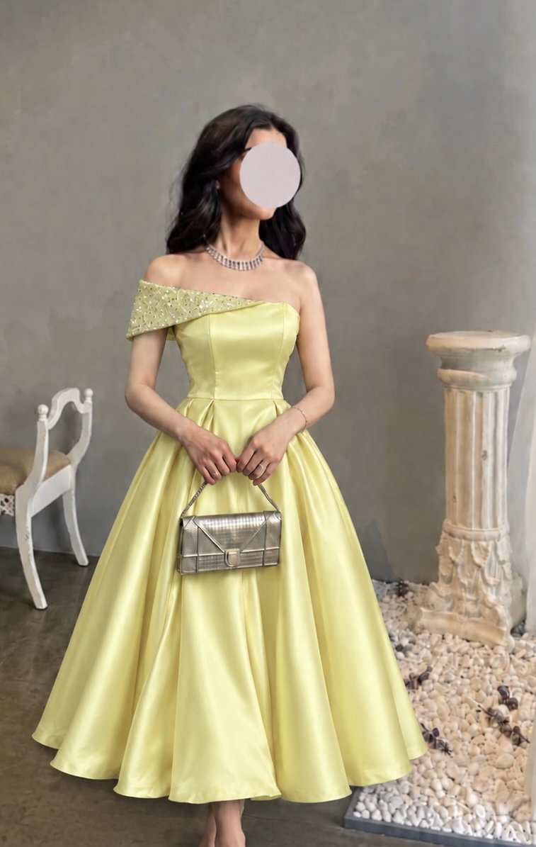 فستان سهرة بتصميم ولون ترندي جميل — 3