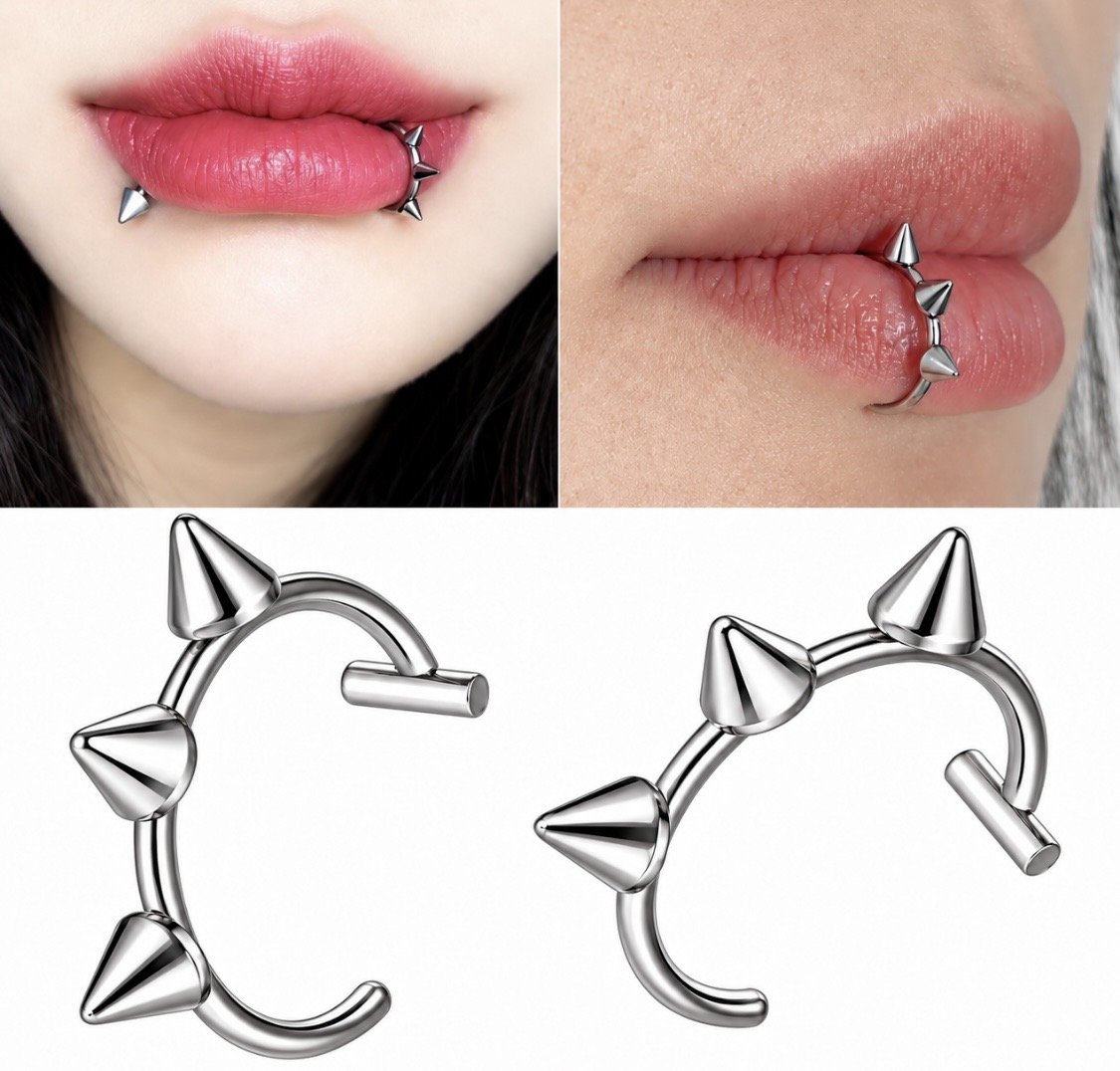 Lip spike ring — 1