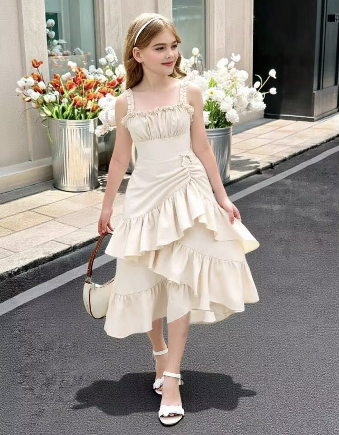 فستان سهرة بتصميم بسيط للأطفال — 2