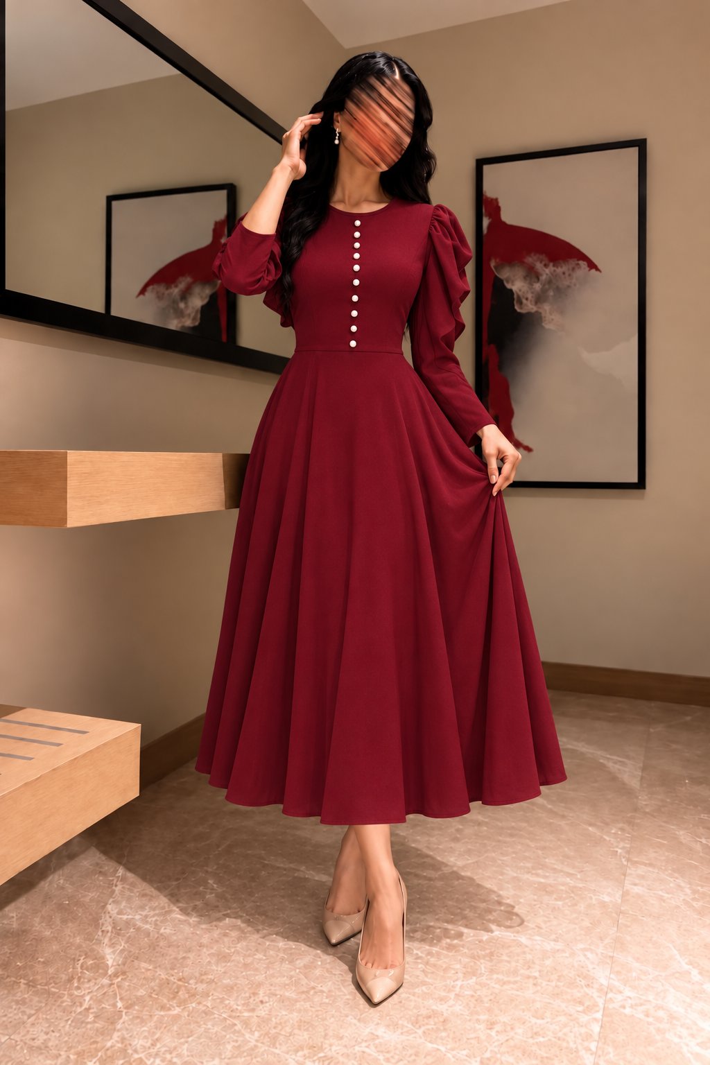 فستان محجبات بتصميم أنيق