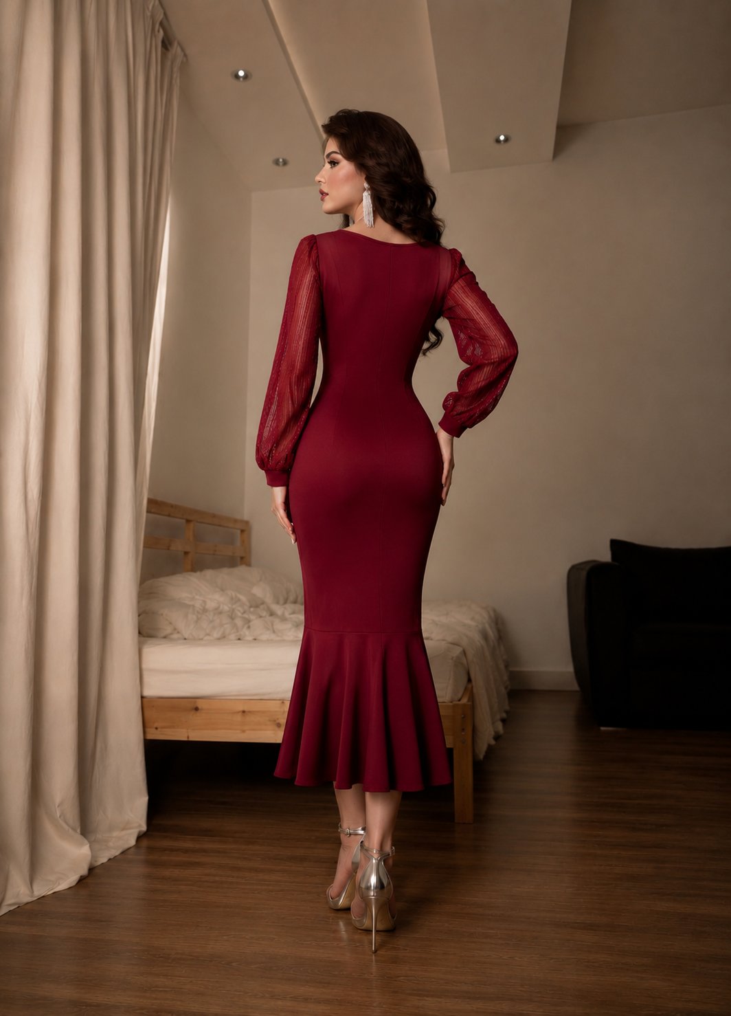 فستان سهرة احمر راقي — 2