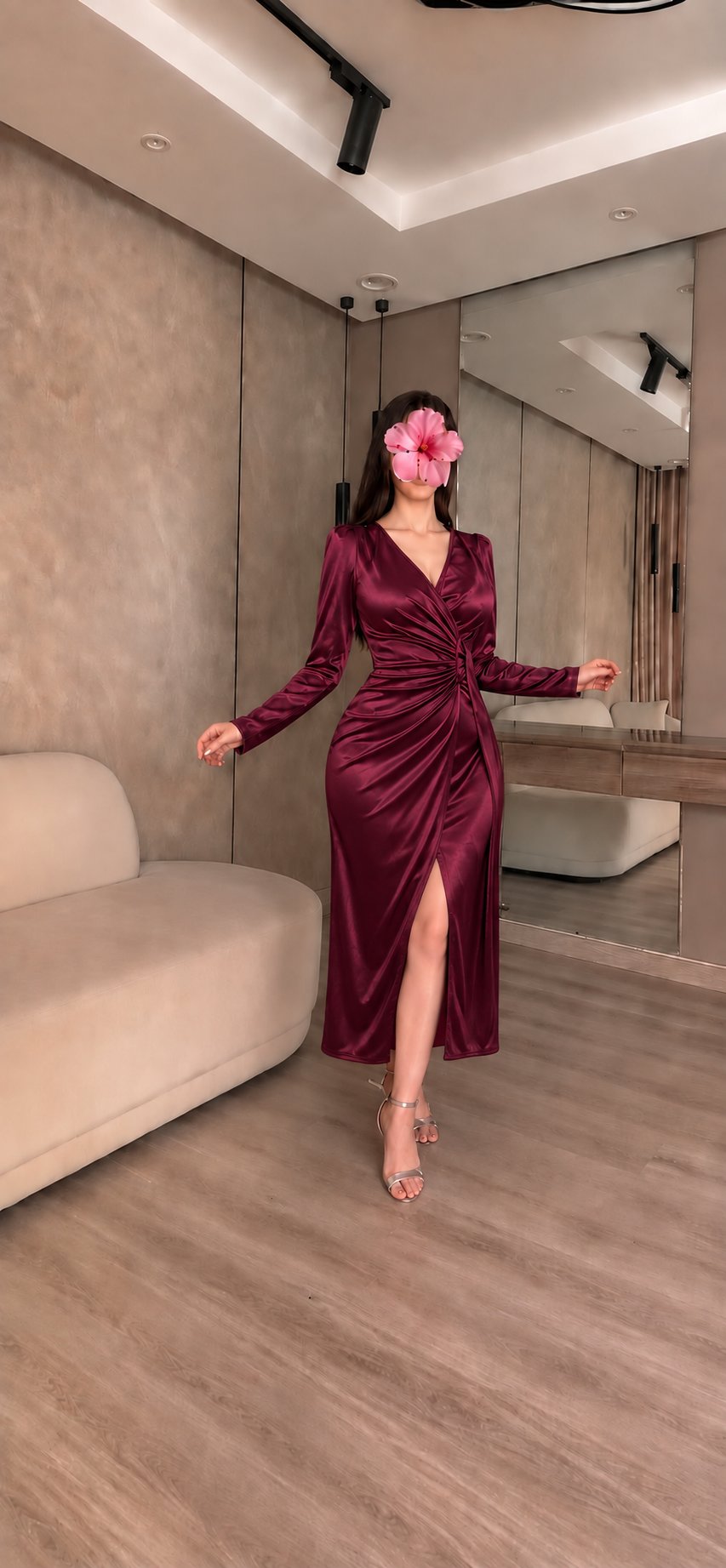 فستان سهرة ماروني مميز — 1