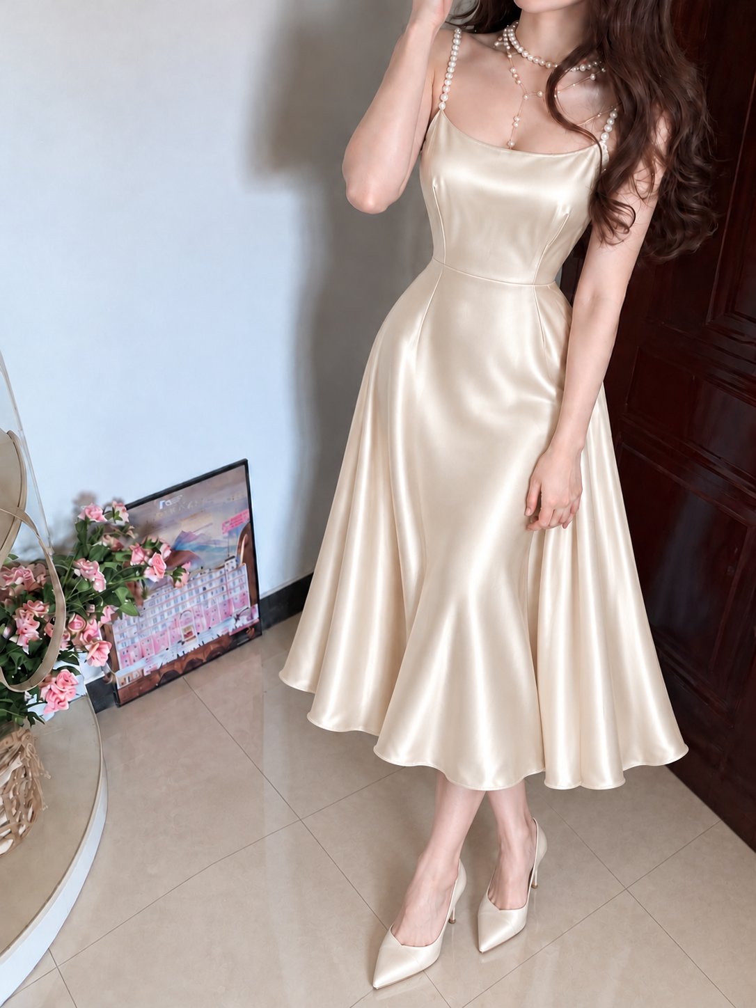 فستان سهرة بتصميم ناعم — 1