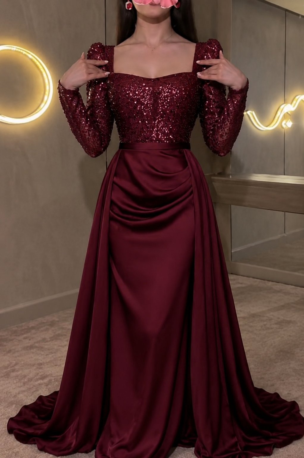 فستان سهرة ماروني ترندي — 4