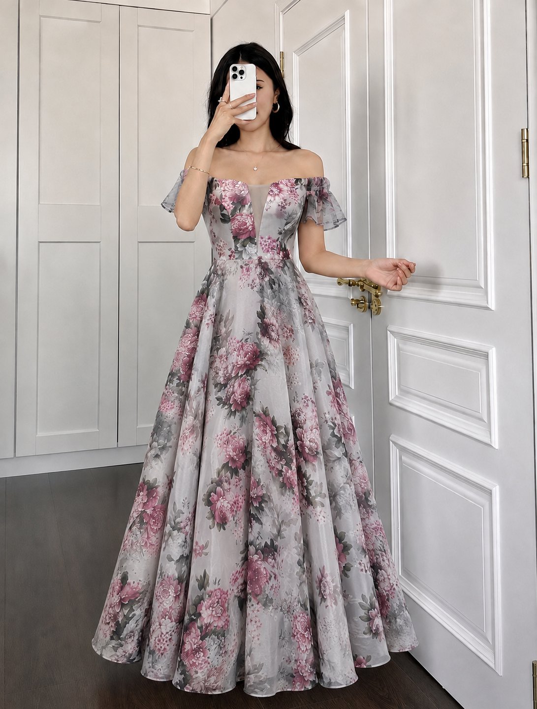 فستان سهرة بتشجيرة ناعمه ومميزه — 3