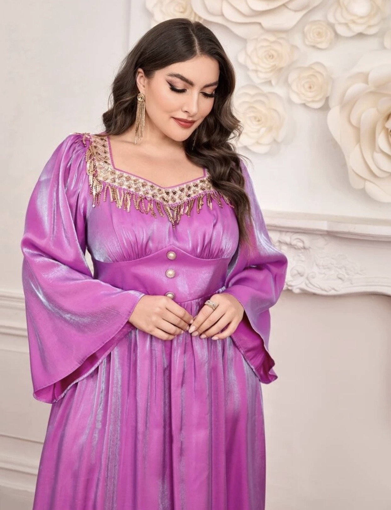 فستان سهرة بنفسجي نازك — 5