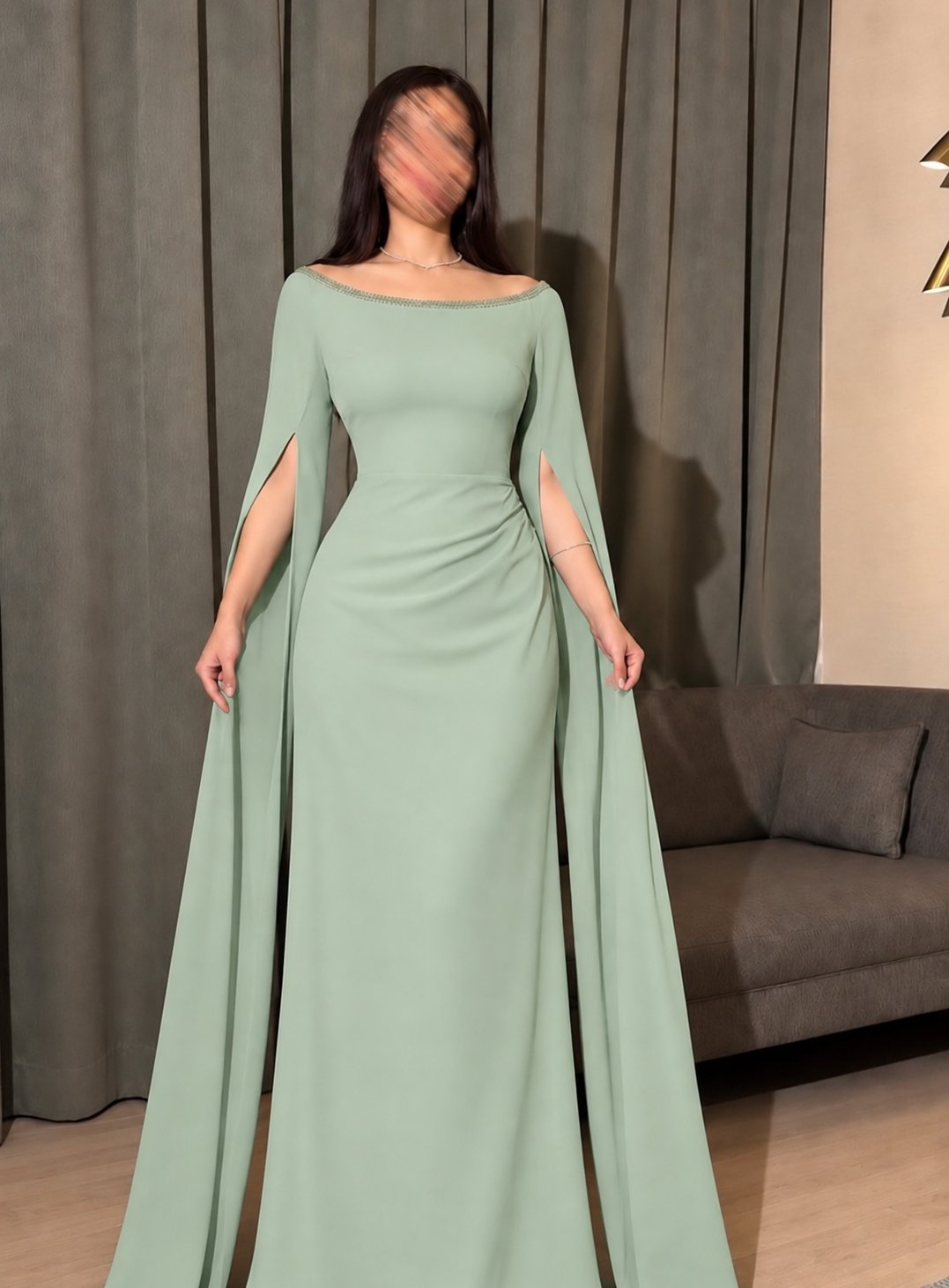 فستان سهرة همسات الزمرد — 1