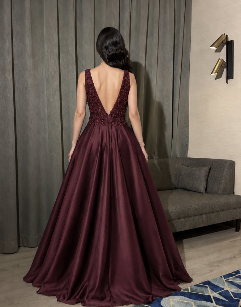 فستان سهرة ماروني مورد — 4