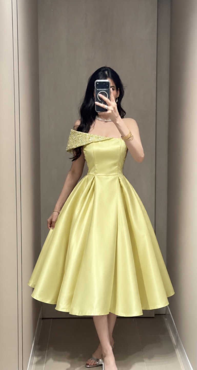 فستان سهرة بتصميم ولون ترندي جميل — 2