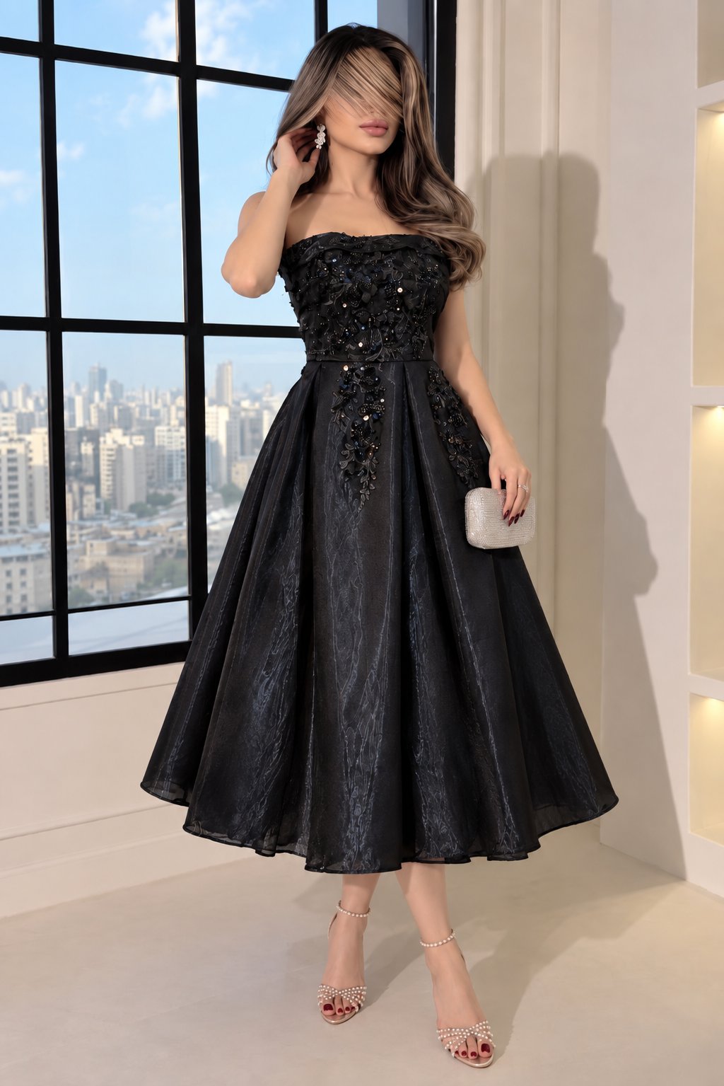 فستان سهرة كرستالي مميز — 3